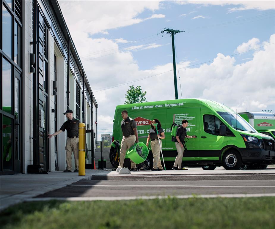 Servpro Truck and Employees